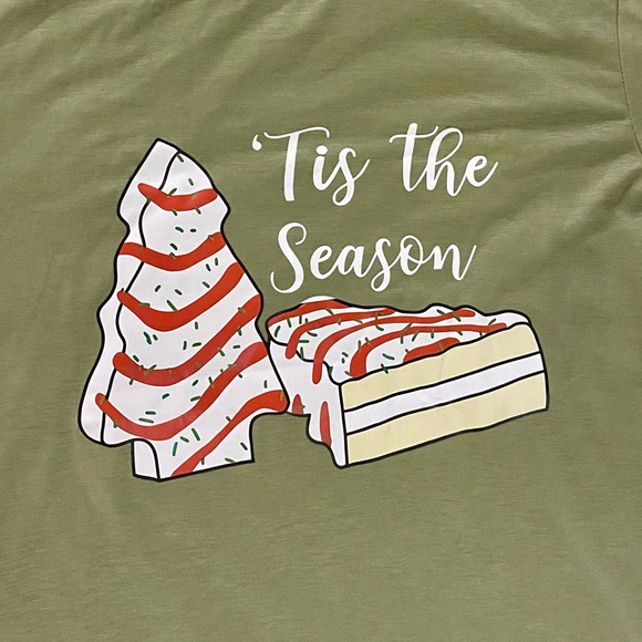 Tis The Season Little Debbie Christmas Tree Cake T-Shirt - Picture 3 of 3